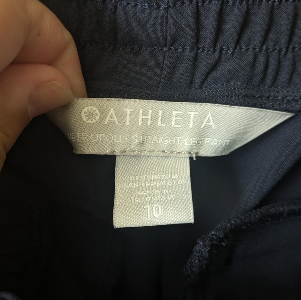 Athleta Metropolis Navy Blue Straight Leg Pant - Picture 5 of 5